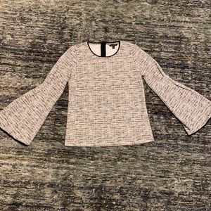 Banana Republic Grey Flare Sleeve Top